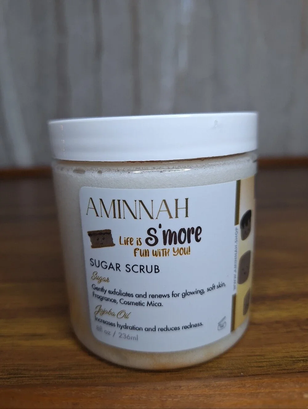 AMINNAH Smores Life Is Smore Fun Sugar Scrub 8oz NEW Self Care Gift Spa